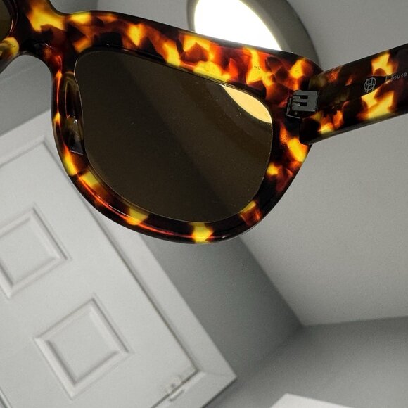 House Of Harlow 1960 CHELSEA Sunglasses Oversized Tortoise Rare main image 8